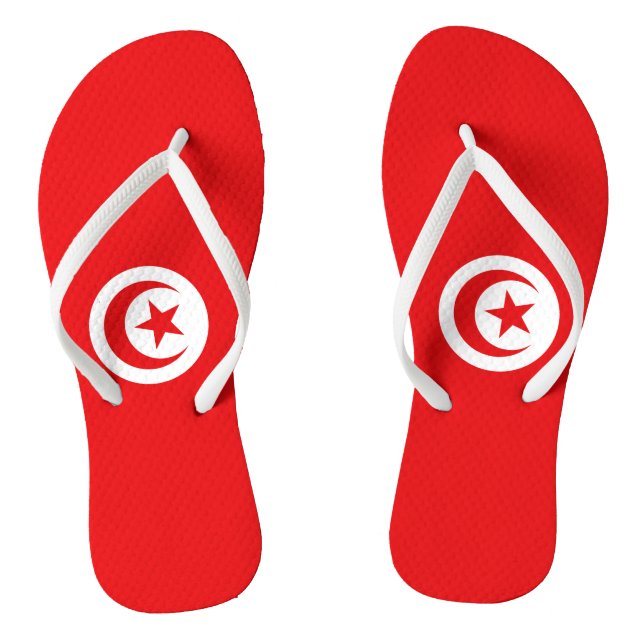Flag of Tunisia Jandals (Footbed)