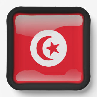 Flag of Tunisia Paper Plate