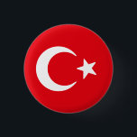 Flag of Turkey 3 Cm Round Badge<br><div class="desc">Flag of Turkey</div>