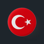 Flag of Turkey 3 Cm Round Badge<br><div class="desc">Flag of Turkey</div>