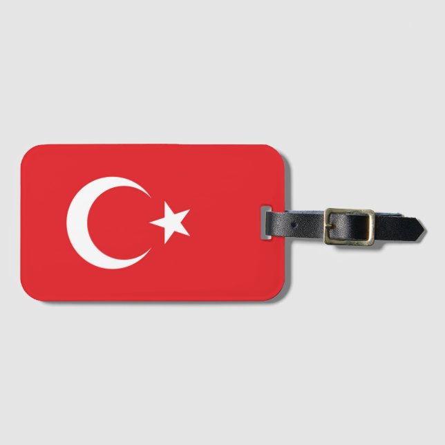 Flag of Turkey Luggage Tag (Front Horizontal)