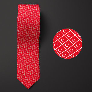 Flag of Turkey Pattern Tie
