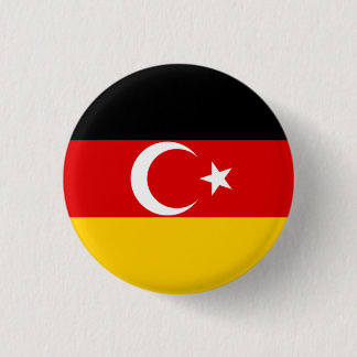 Flag of Turkish Community of Germany 3 Cm Round Badge