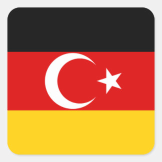 Flag of Turkish Community of Germany Square Sticker