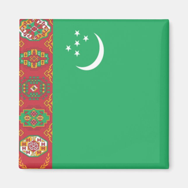 Flag of Turkmenistan Magnet (Front)