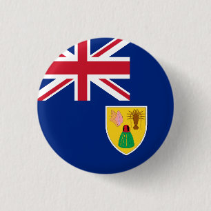 Flag of Turks and Caicos Islands 3 Cm Round Badge