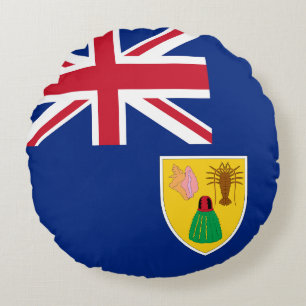 Flag of Turks and Caicos Islands Round Cushion