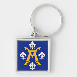 Flag of Turku, Finland Key Ring