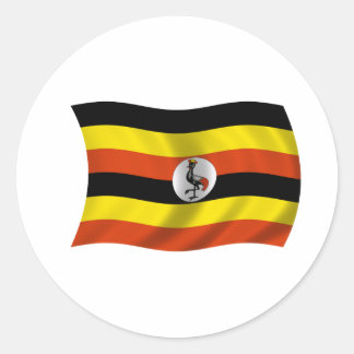 Flag of Uganda Classic Round Sticker