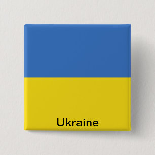Flag of Ukraine 15 Cm Square Badge