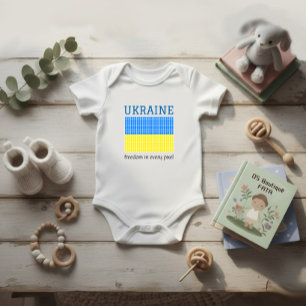 Flag of UKRAINE Baby Bodysuit