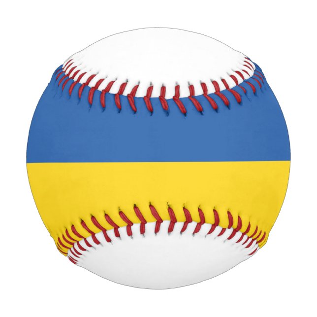 Flag of Ukraine Button Baseball (Front)