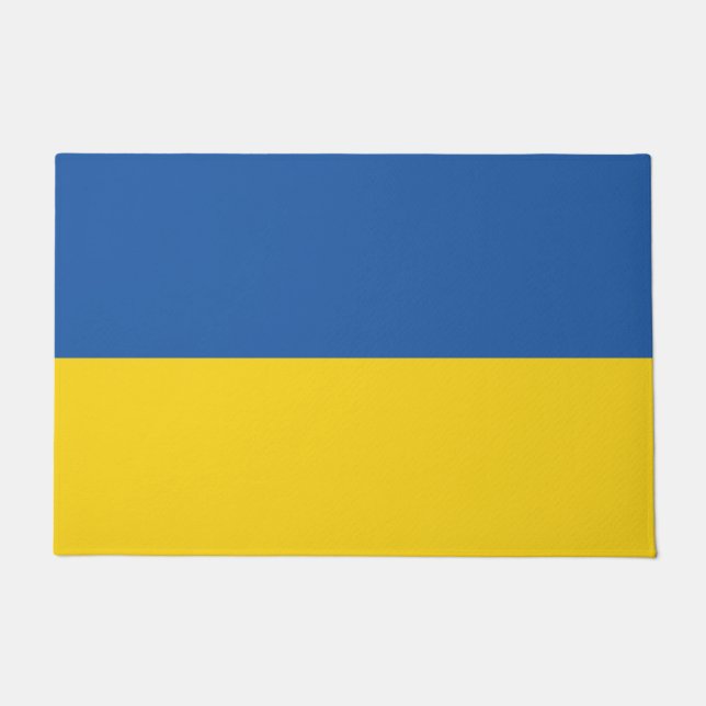 Flag of Ukraine Button Doormat (Front)