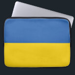 Flag of Ukraine Button Laptop Sleeve<br><div class="desc">The flag of Ukraine is a banner of two equally sized horizontal bands of blue and yellow. The top represents sky and the yellow represents wheat. 
 The National Flag of Ukraine</div>