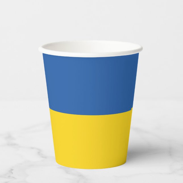 Flag of Ukraine Button Paper Cups (Front)