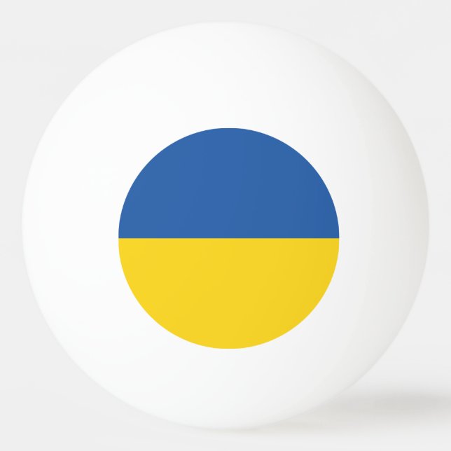 Flag of Ukraine Button Ping Pong Ball (Front)