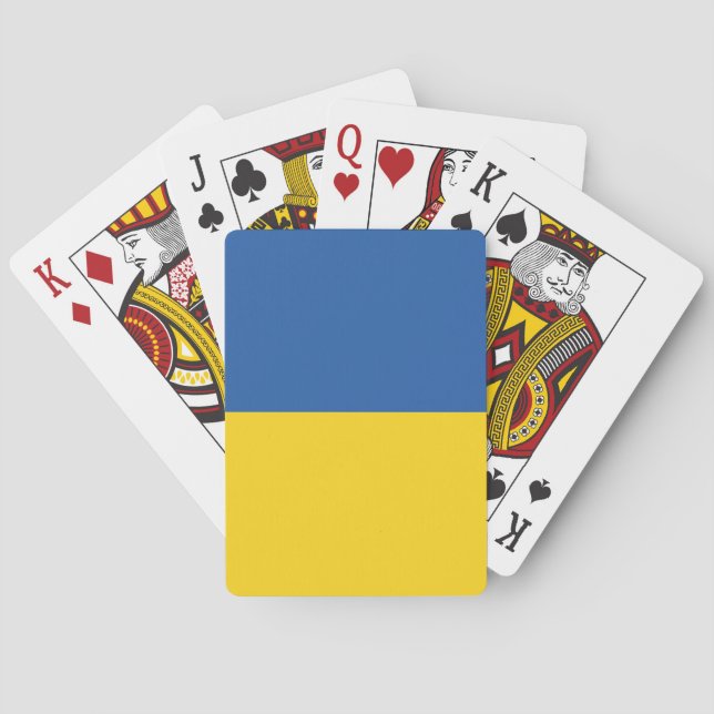 Flag of Ukraine Button Playing Cards (Back)