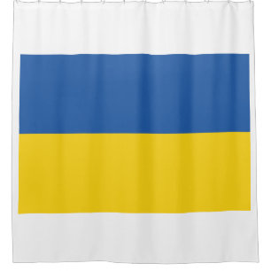 Flag of Ukraine Button Shower Curtain