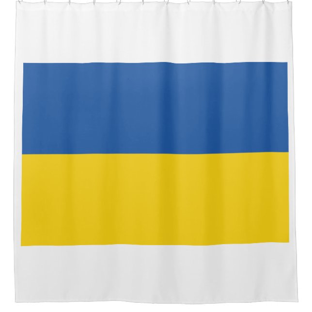 Flag of Ukraine Button Shower Curtain (Front)