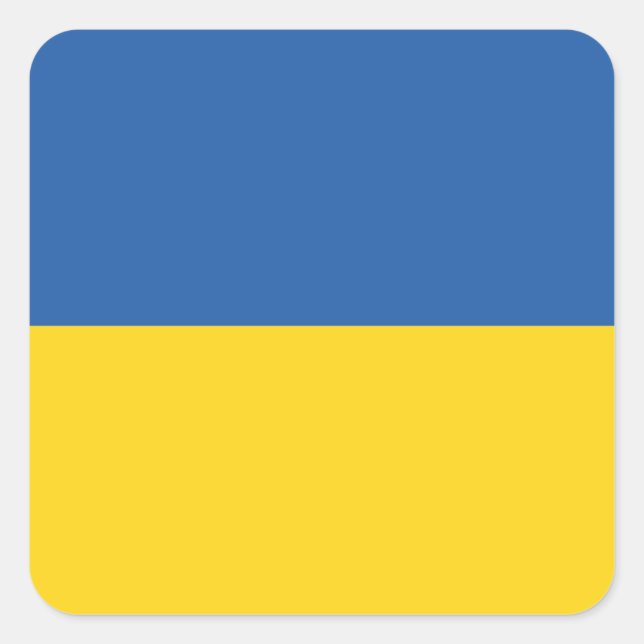 Flag of Ukraine Button Square Sticker (Front)