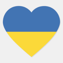 Flag of Ukraine Button Square Sticker