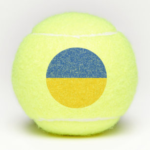 Flag of Ukraine Button Tennis Balls