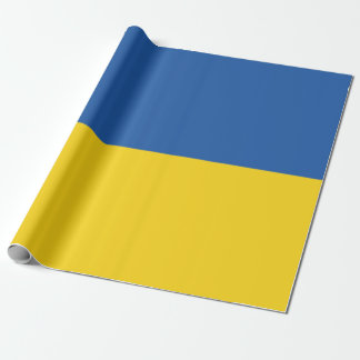 Flag of Ukraine Button Wrapping Paper