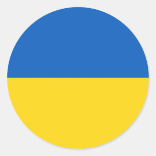 Flag of Ukraine Classic Round Sticker