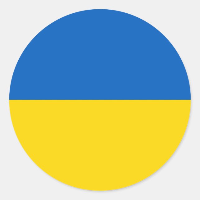 Flag of Ukraine  Classic Round Sticker (Front)