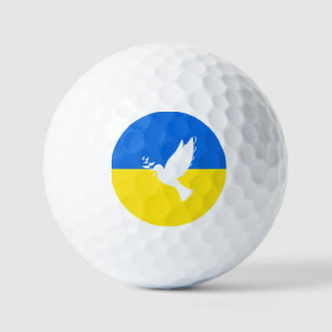 Flag of Ukraine - Dove of Peace - Freedom - Peace Golf Balls