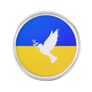 Flag of Ukraine - Dove of Peace - Freedom - Peace Lapel Pin