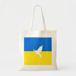 Flag of Ukraine - Dove of Peace - Freedom - Peace Tote Bag