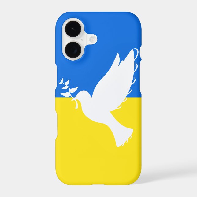 Flag of Ukraine iPhone Cases Support - Peace Dove (Back)