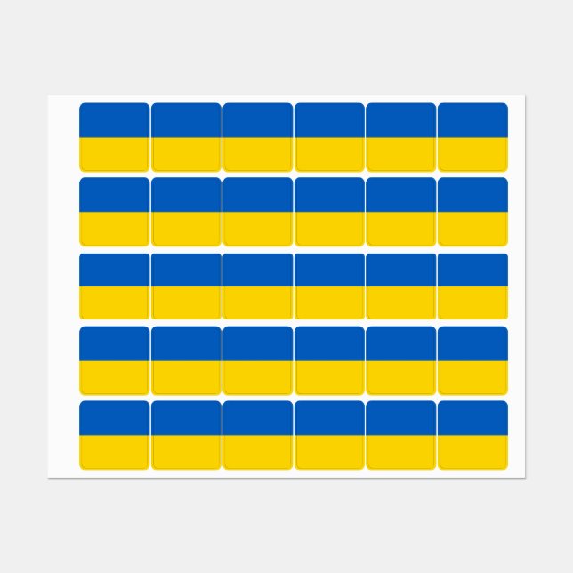 Flag of Ukraine Melamine Plate (Sheet)