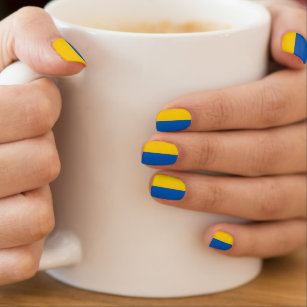 Flag of Ukraine Minx Nail Art
