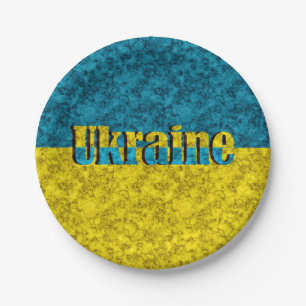 Flag of Ukraine Paper Plate