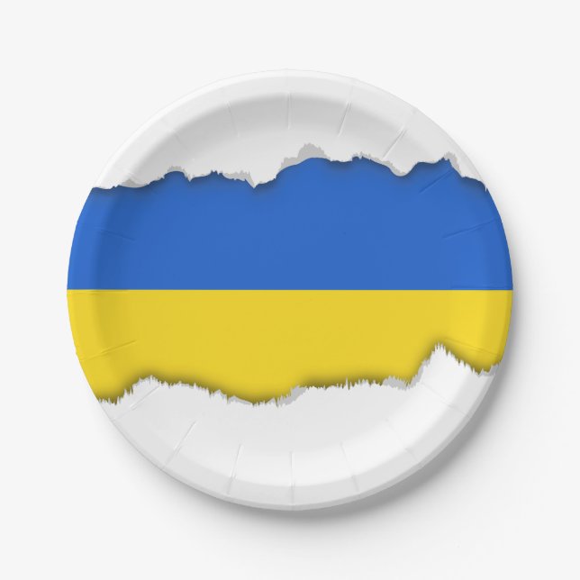 Flag of Ukraine Paper Plate (Front)