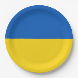 Flag of Ukraine Paper Plate