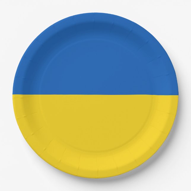 Flag of Ukraine Paper Plate (Front)