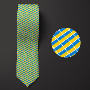 Flag of Ukraine Pattern Tie