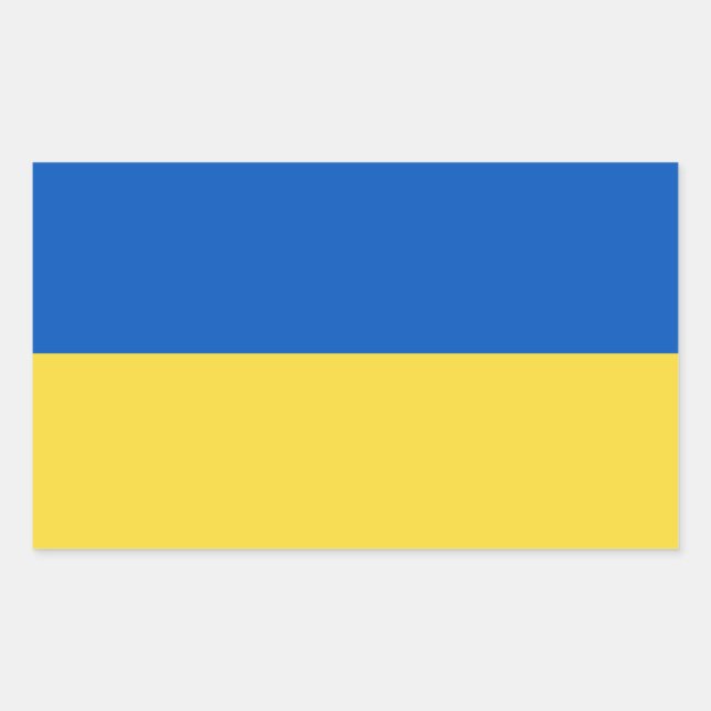 Flag of Ukraine Rectangular Sticker (Front)