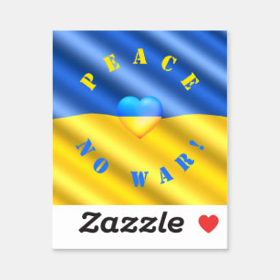 Flag Of Ukraine Sticker Freedom Peace - Heart
