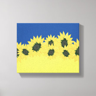 Flag of Ukraine Stretched Canvas Print