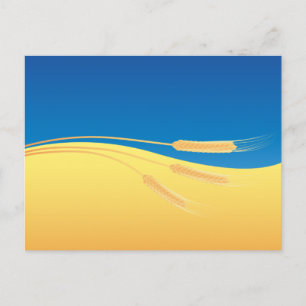 Flag of Ukraine, symbolic, Postcard