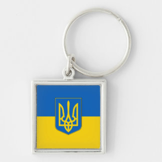 Flag of Ukraine Trident Key Ring