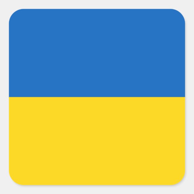 Flag of Ukraine - Ukrainian Flag - Прапор України Square Sticker (Front)