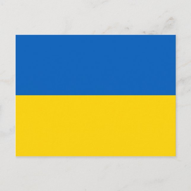 Flag of Ukraine Ukrainian State Flag Blue Yellow Postcard (Front)