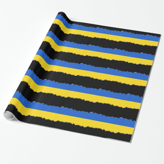 Flag of Ukraine Wrapping Paper (Unrolled)