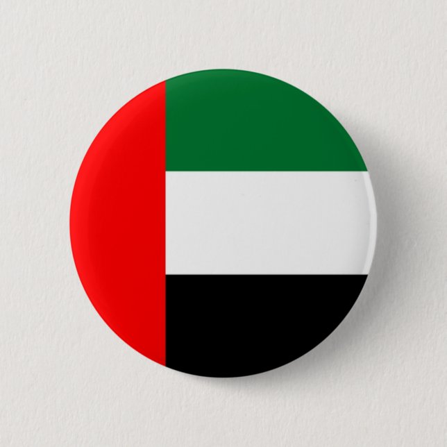 Flag of United Arab Emirates on Pin / Button Badge (Front)