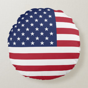 Flag of United States Round Cushion